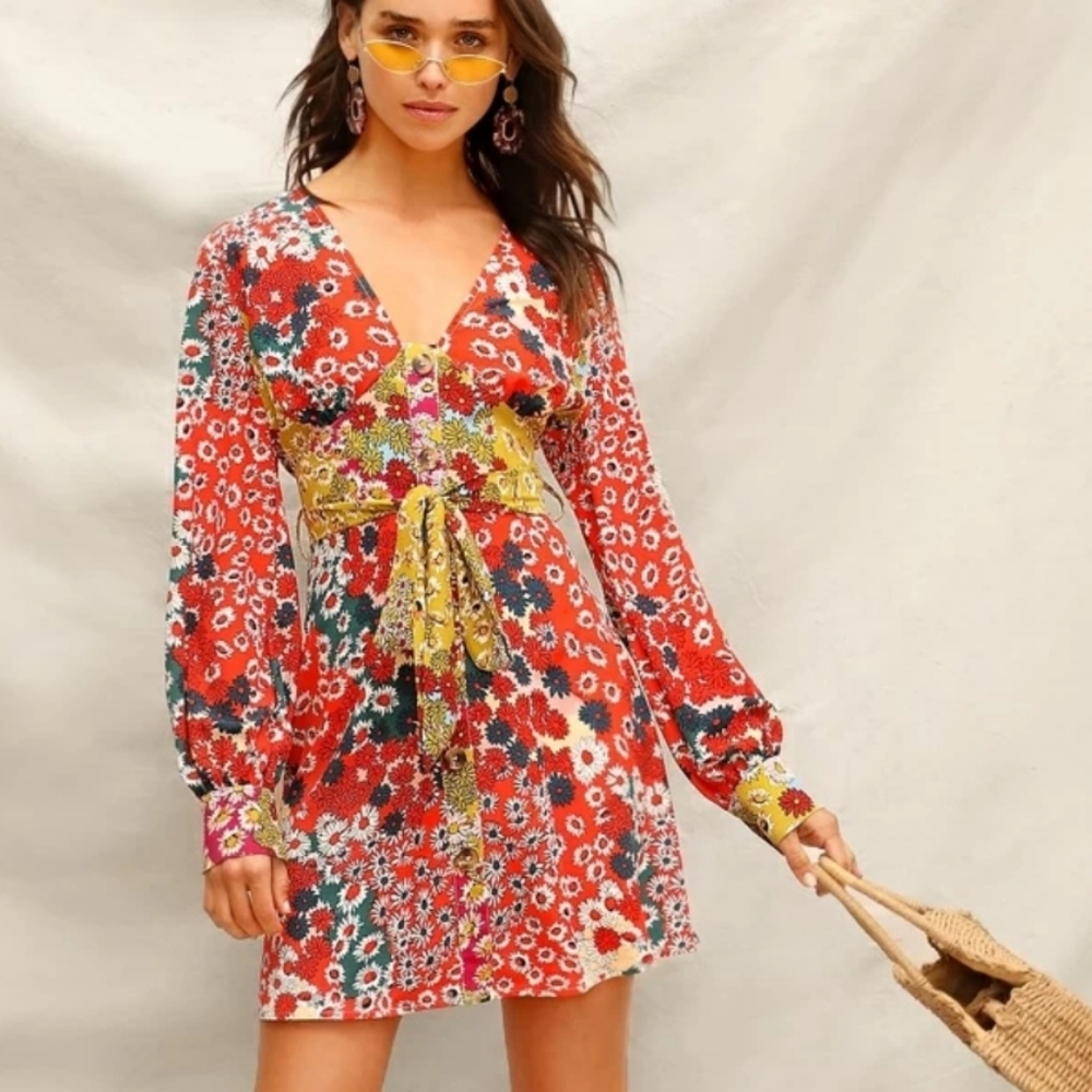 NEW FLORAL LIGHTWEIGHT SUMMER DRESS